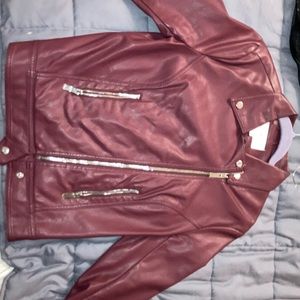 Mock leather jacket
